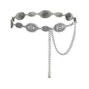 9542 Western Metal Concho Belt For Women Cowgirl Waist Chain Belt For Country